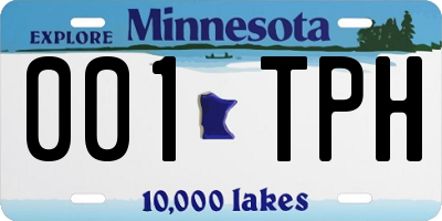 MN license plate 001TPH