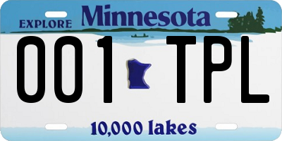 MN license plate 001TPL