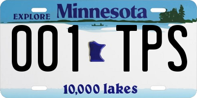 MN license plate 001TPS
