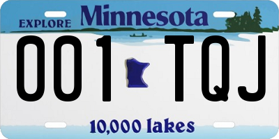 MN license plate 001TQJ