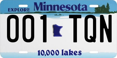 MN license plate 001TQN