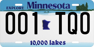 MN license plate 001TQO