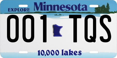 MN license plate 001TQS