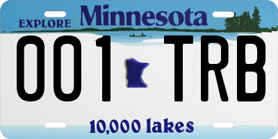 MN license plate 001TRB