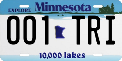 MN license plate 001TRI