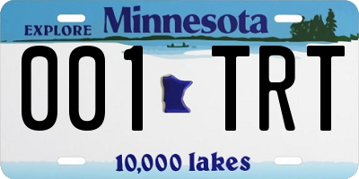 MN license plate 001TRT