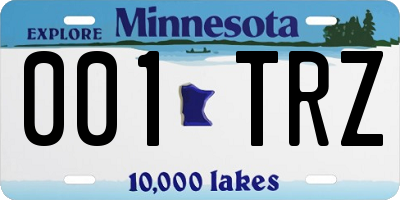 MN license plate 001TRZ