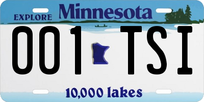 MN license plate 001TSI