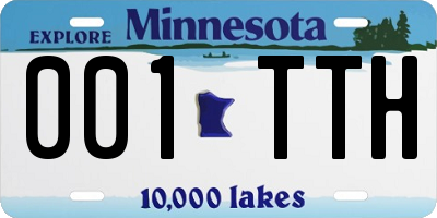 MN license plate 001TTH