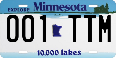 MN license plate 001TTM