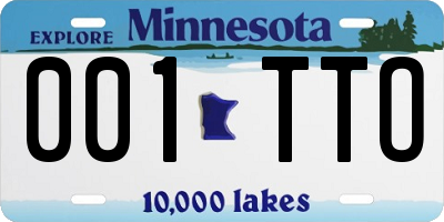 MN license plate 001TTO