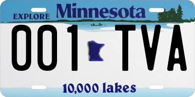 MN license plate 001TVA