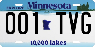 MN license plate 001TVG