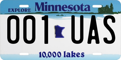 MN license plate 001UAS
