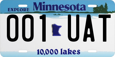 MN license plate 001UAT