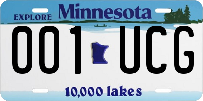 MN license plate 001UCG