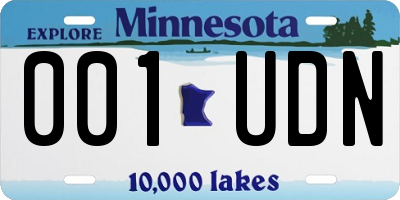 MN license plate 001UDN