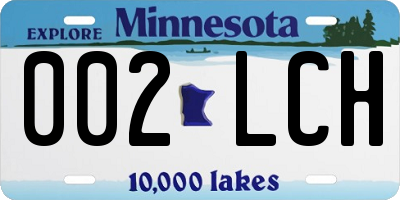 MN license plate 002LCH