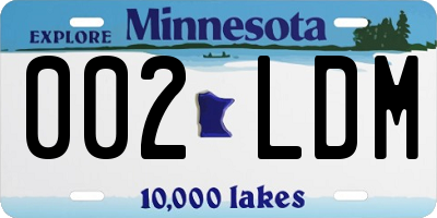 MN license plate 002LDM