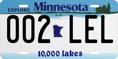 MN license plate 002LEL