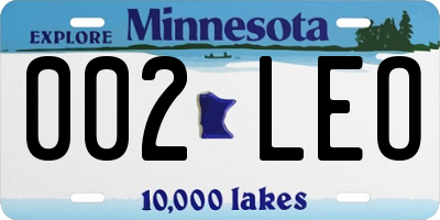 MN license plate 002LEO
