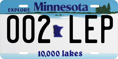 MN license plate 002LEP
