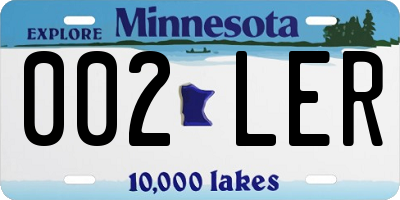 MN license plate 002LER