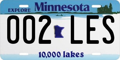 MN license plate 002LES