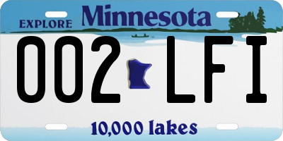MN license plate 002LFI