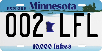 MN license plate 002LFL