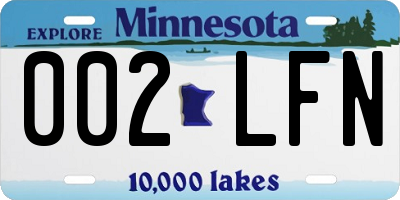 MN license plate 002LFN
