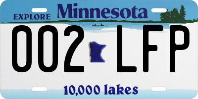 MN license plate 002LFP