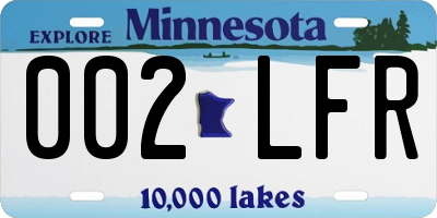 MN license plate 002LFR