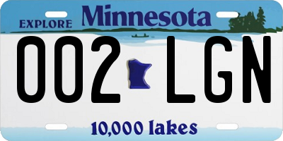 MN license plate 002LGN