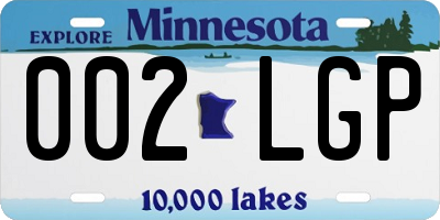 MN license plate 002LGP