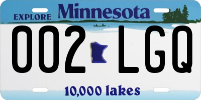 MN license plate 002LGQ