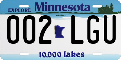 MN license plate 002LGU