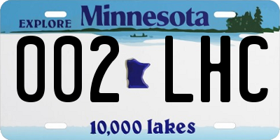 MN license plate 002LHC