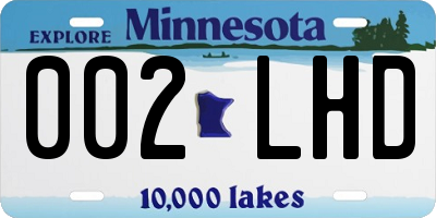 MN license plate 002LHD