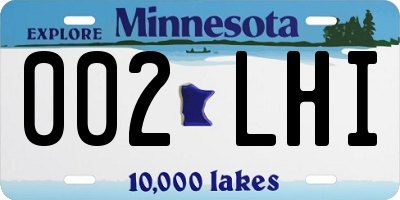 MN license plate 002LHI