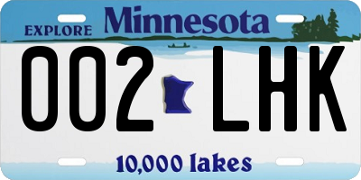 MN license plate 002LHK