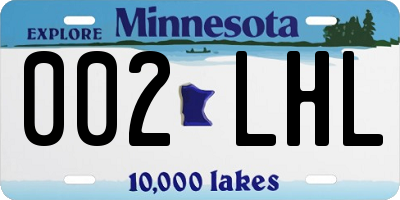 MN license plate 002LHL