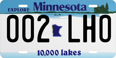 MN license plate 002LHO