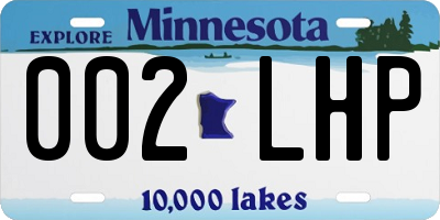 MN license plate 002LHP