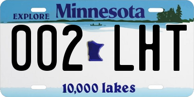 MN license plate 002LHT