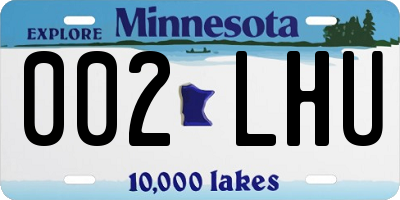 MN license plate 002LHU
