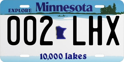 MN license plate 002LHX