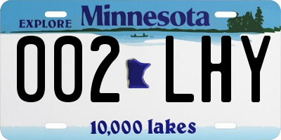 MN license plate 002LHY