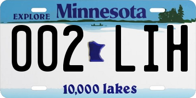 MN license plate 002LIH