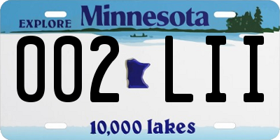 MN license plate 002LII